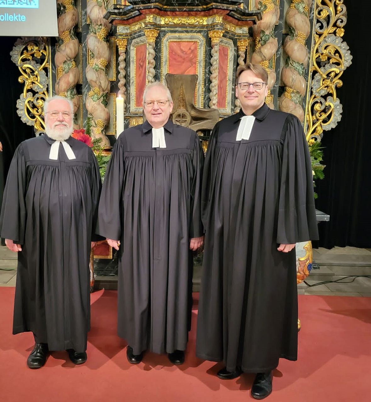 Drei Pfarrer: Uwe Selbach, Helmut Krüger, Michael Braun   